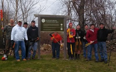 Eagle Scout Project at Dunham’s Brook Conservation Area Complete