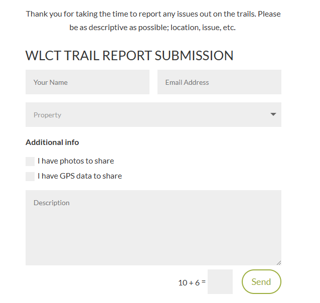 WLCT Trail Report